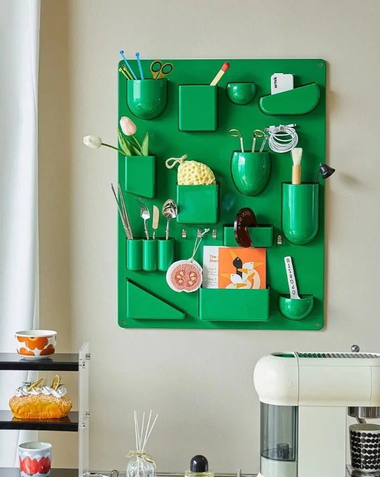 Retro Wall Mount Colored Storage Organizer Rack