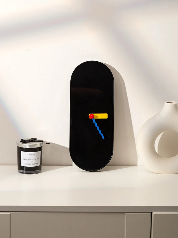 Epeius Minimalist Oval Long Wall Clock