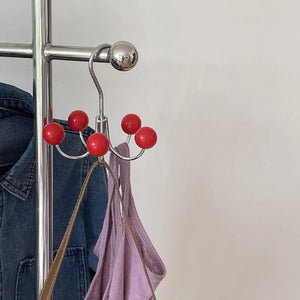 Rotating 5 Color Wooden Ball Hooks Hanger