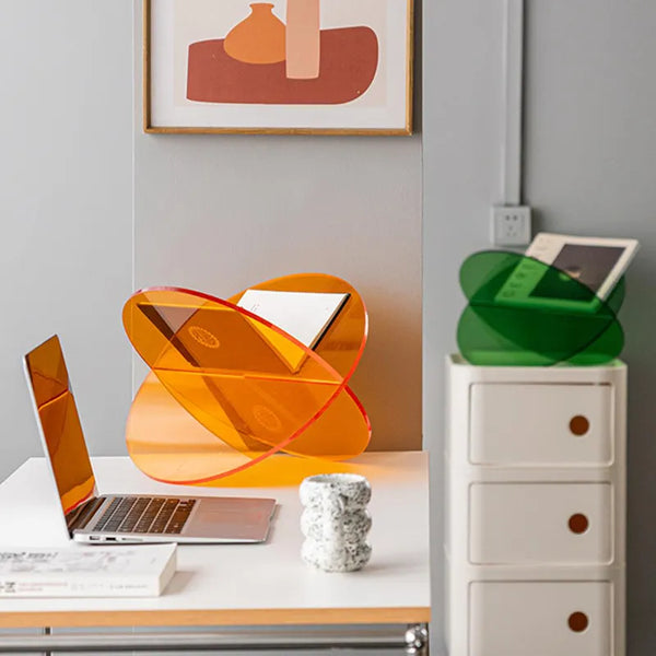 Cololred Acrylic Book Stand  Storage Shelf