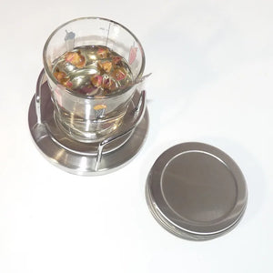 Stainless Steel 6-Piece Coaster Set with Holder