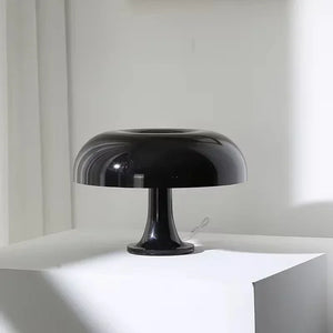 Bauhaus Wide Black Mushroom Table Lamp