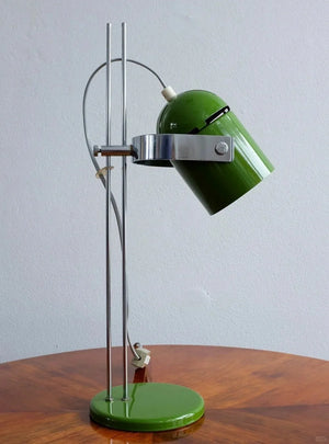 Lampe de table industrielle avec rail en métal