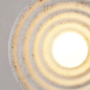 Runde Wellenlängen-Wandleuchte im japanischen Stil