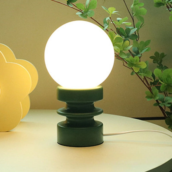 Lampe de table d'ambiance en forme de bobine