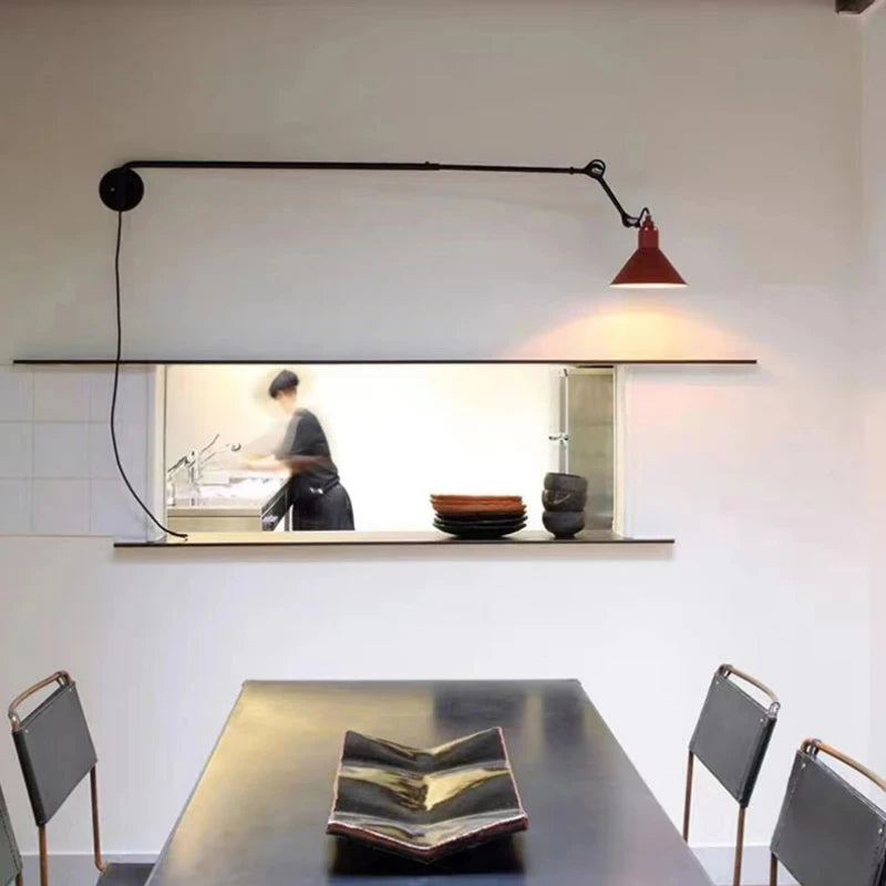Industrial Design Rotatable Arm Wall Lamp