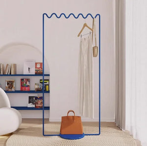 Wavy Metal Floor Coat Rack
