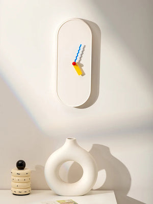 Epeius Minimalist Oval Long Wall Clock