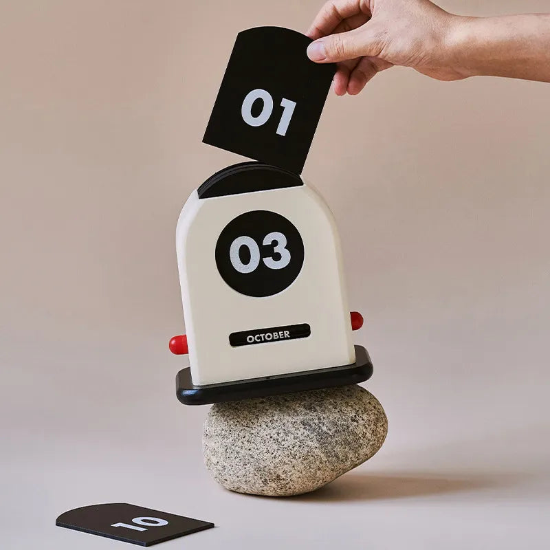 Nordic Designer Wooden Retro Calendar