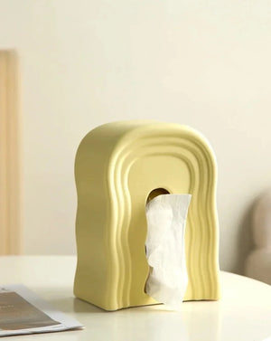 Vertikaler unregelmäßiger Taschentuchhalter aus Keramik