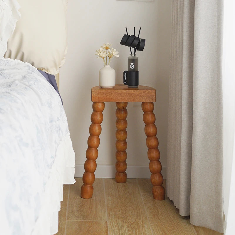 Retro French Design Solid Wood Stool