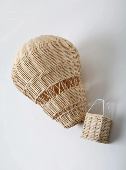 Handmade Rattan Woven Air Balloon Mobile Ornament