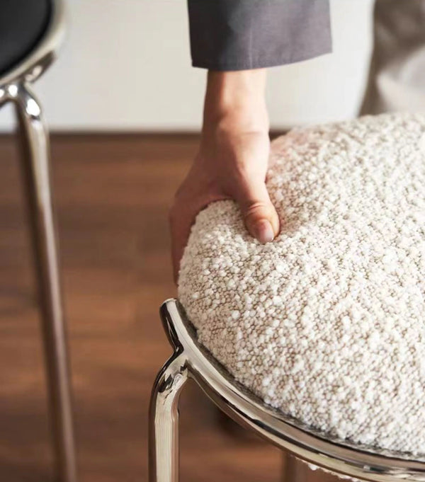 Mingdian Stainless Steel Frame Round Stool