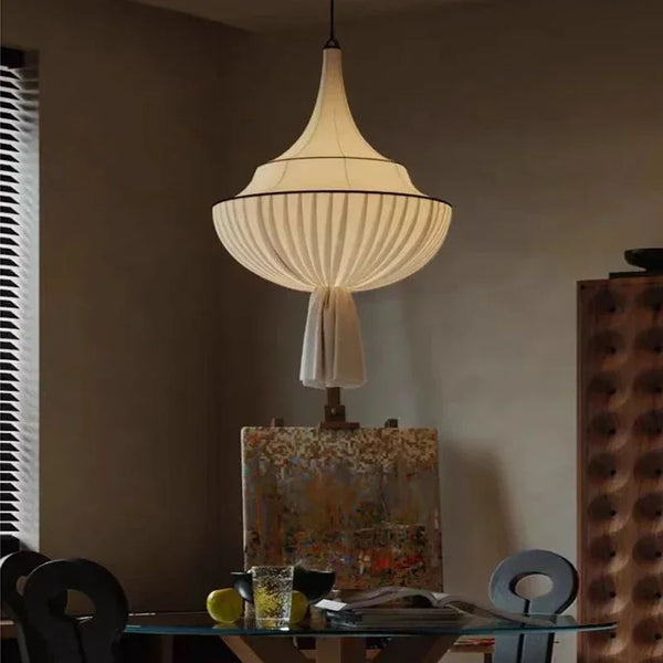Pleated Fabric Japandi  Pendant Ceiling Light