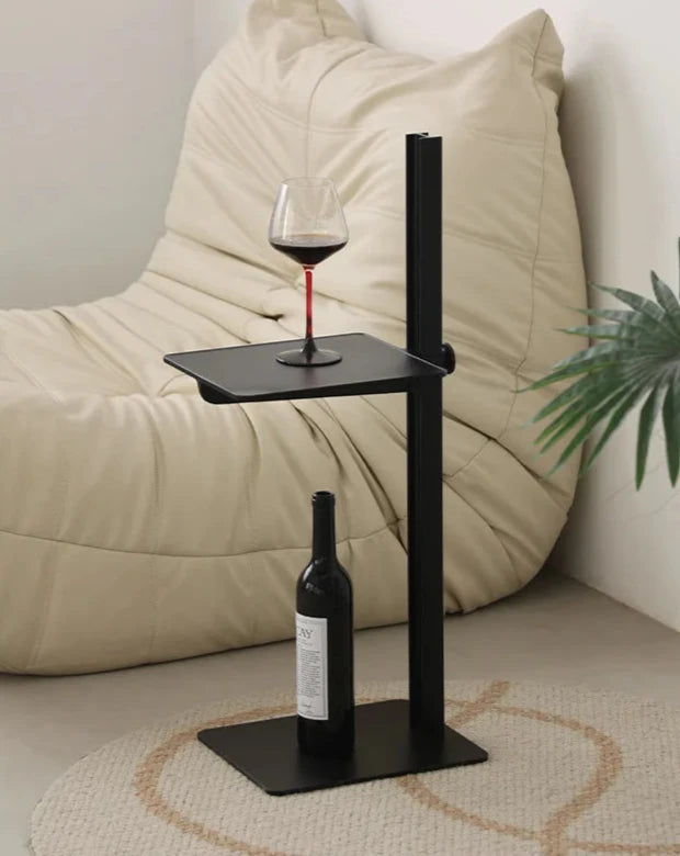 Danish Adjustable Height Metal Side Table