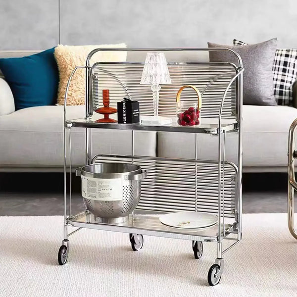 Modü Foldable Shelv Glass Stainless Steel Shelf