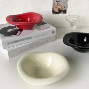 Irregular Wave Ceramic Snack Bowl