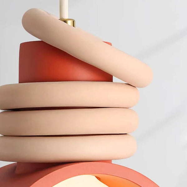 Lampe à suspension avec motif en caoutchouc