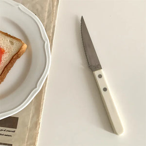 Retro Ivory Stainless Steel Classic Dinnerware Set