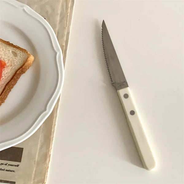 Retro Ivory Stainless Steel Classic Dinnerware Set