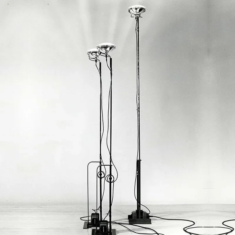 Danish Metal Pole Industrial Halogen Style Floor Lamp