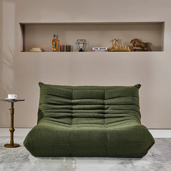 Teddy Velvet Foam Two-Seater Sofa