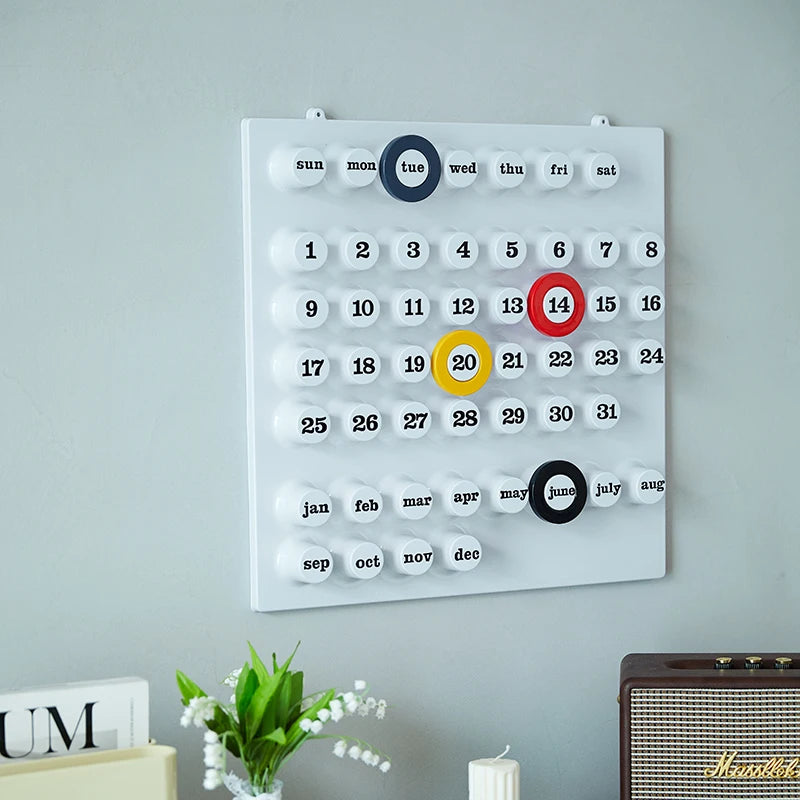 Retro Ring A Date Wall Mounted Calendar