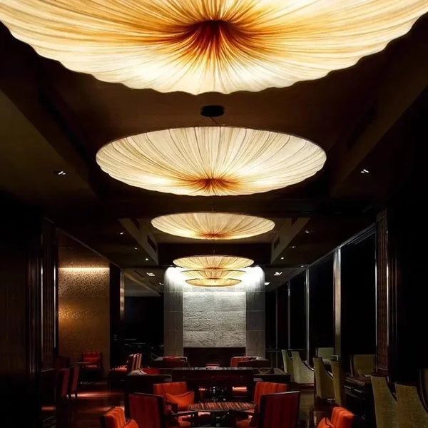 Yū Tokyo Japanese Wabi-Sabi Fabric Pendant Chandelier