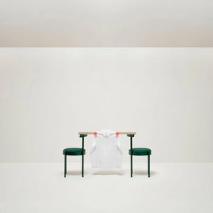 Mid-Century Modern Metal Leg Color Round Chair