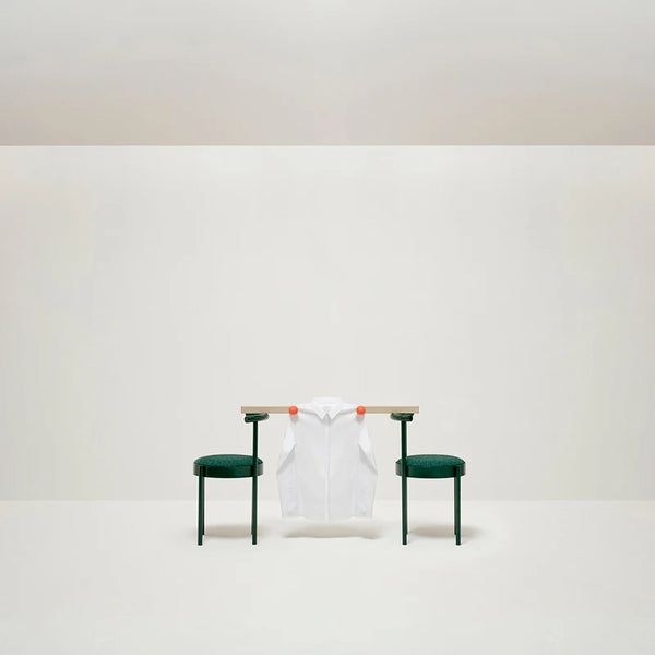 Mid-Century Modern Metal Leg Color Round Chair