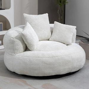 Round Chenille Lazy Bean Bag Couch