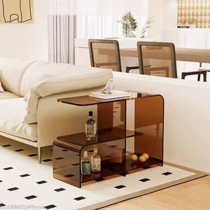 de homê  Acrylic Round Edge Retro Double Side  Table