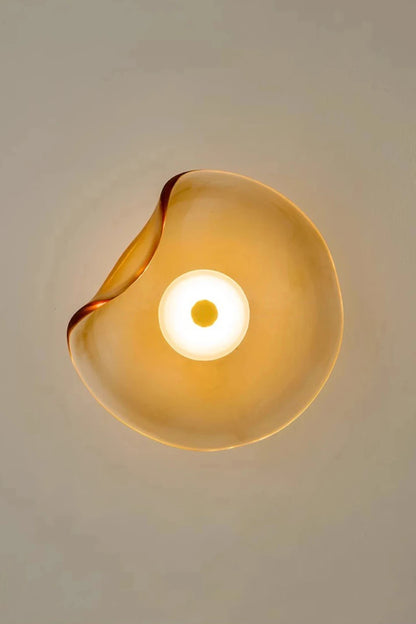 Minimalist Bent Glass Wall Fixture Lamp