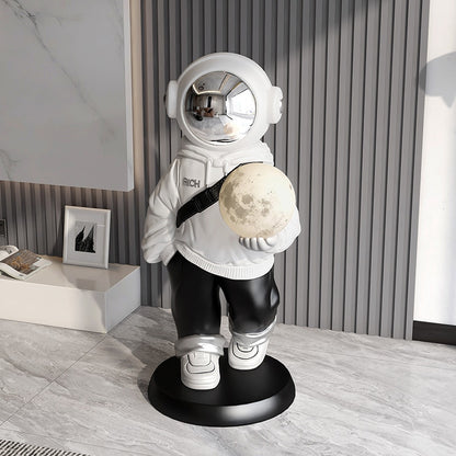 X-Large Astronaut Floor Statue with Moon Lamp