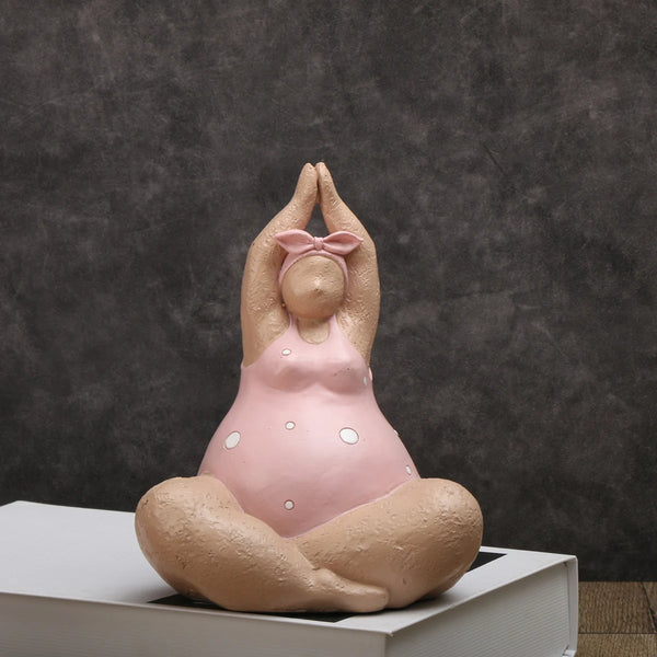 Yoga Fat Lady Sculpture Ornament