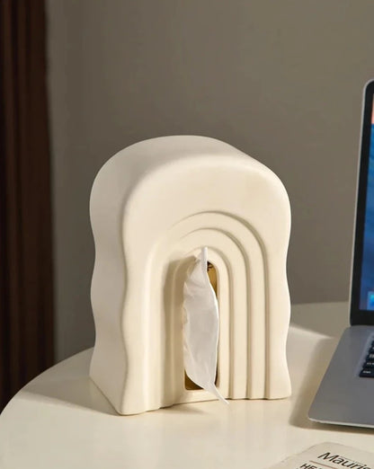 Vertical Irregular Ceramic Tissue Holder