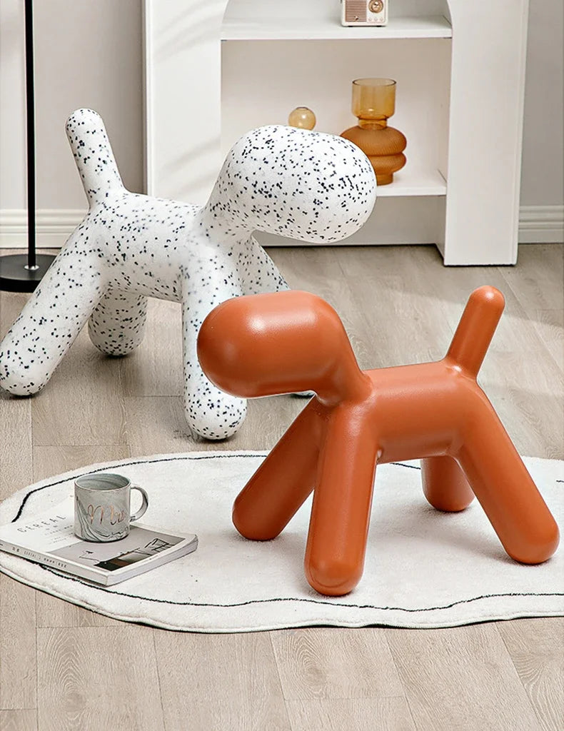 Abstract Dog Design Ottoman Chair