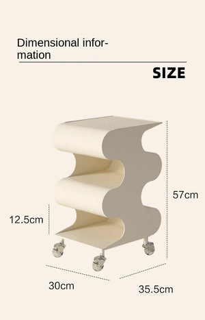 Modü Wavy Side Table Sculptural Storage Table