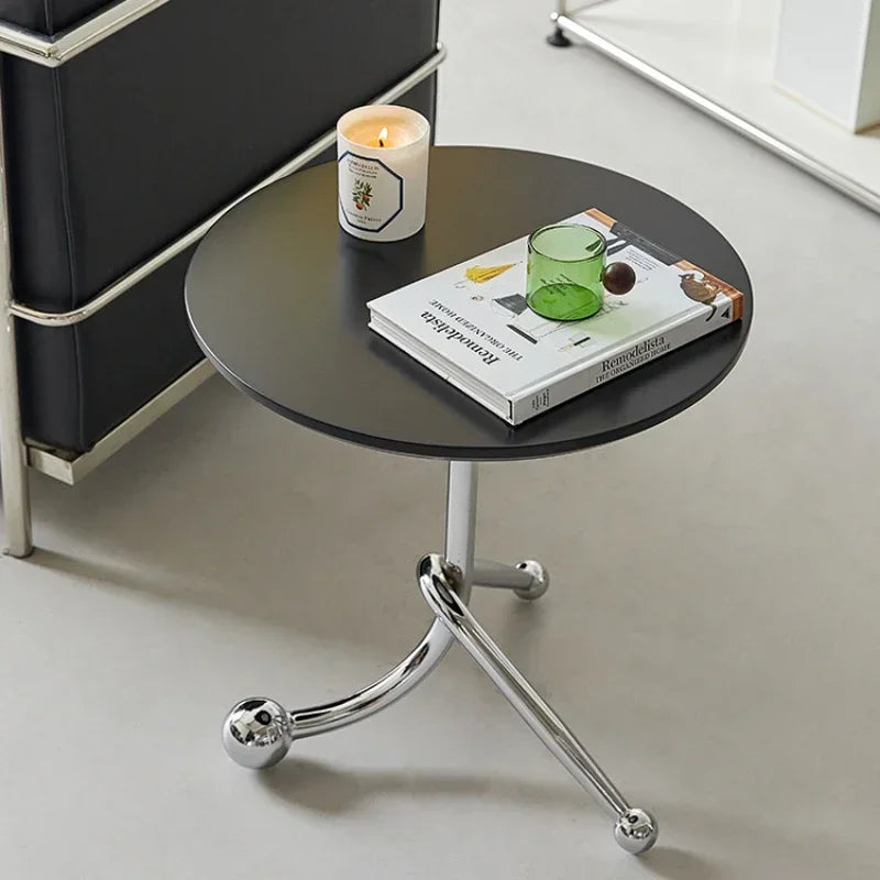 Twisted Stainless Steel Vintage Round Side Table