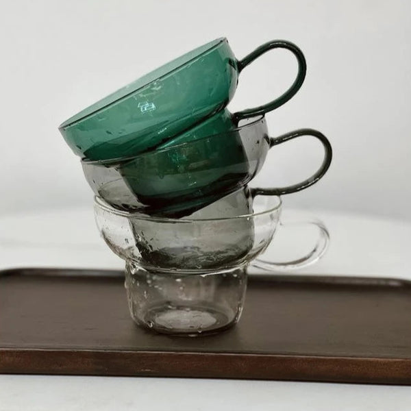 Transparent Colored Glass Retro Mug