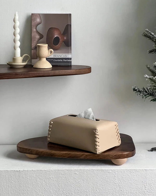 Woven Leather Hand-Crafted Tissue Holder