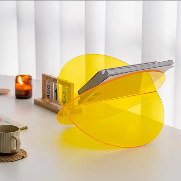 Cololred Acrylic Book Stand  Storage Shelf