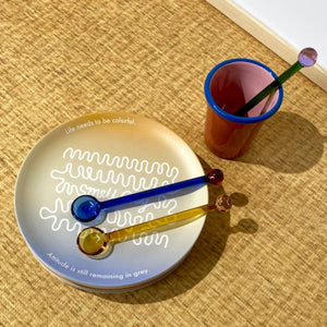 Colored Glass Mixing Spoon