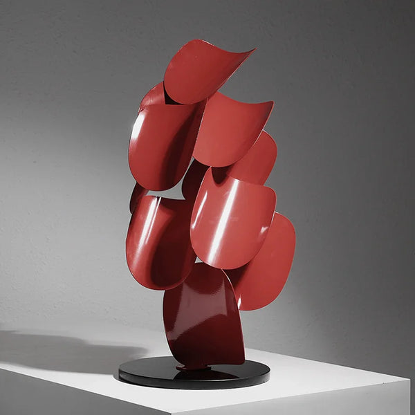 Luxuriöse Kunstskulptur aus Metallblättern