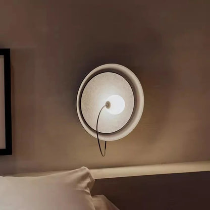 Oriental Plate With Bulb Wall Fixture