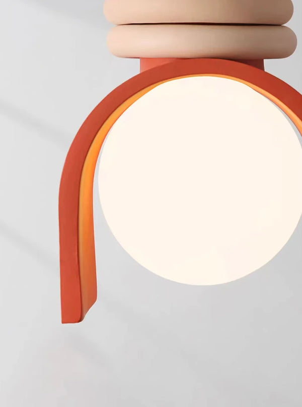Lampe à suspension avec motif en caoutchouc