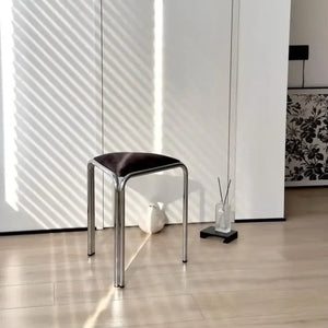 Triangle Stainless Steel Vintage Accent Stool
