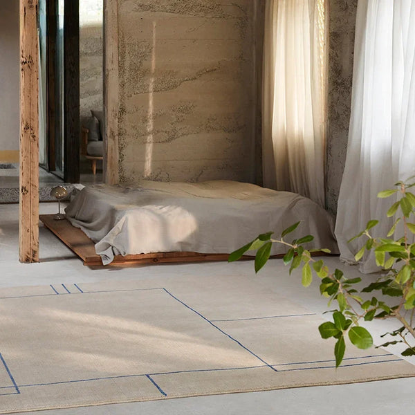 French Retro Abstract Stripe Carpet Rug