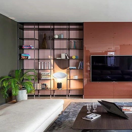 Lampe à bol transparente de style italien en chrome