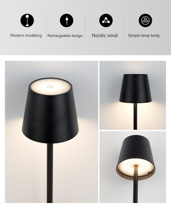 Lampe tactile sans fil de style hôtelier
